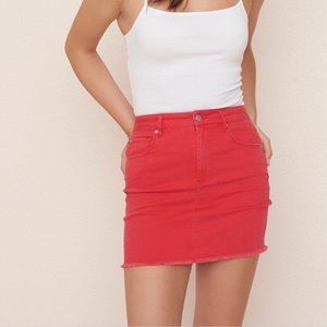 Garage red mini skirt